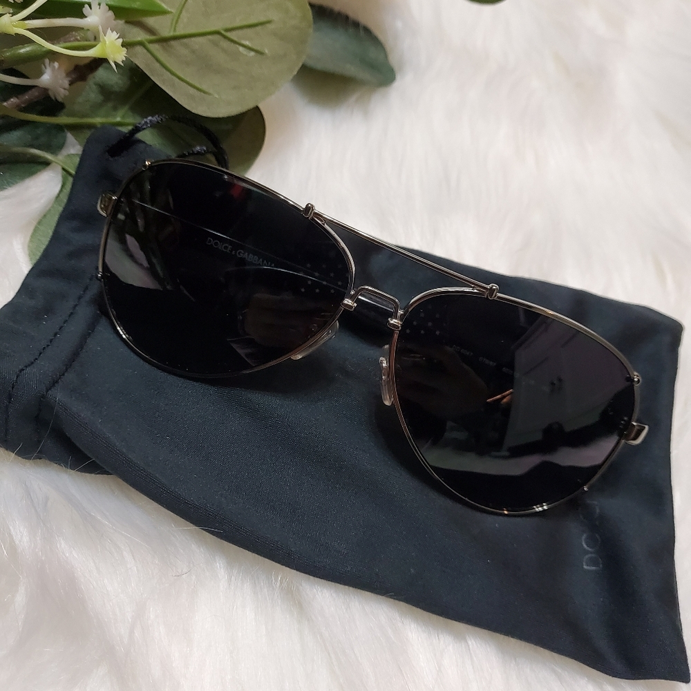 NWT Dolce & Gabbana Riveted Aviator Sunglasses - Picture 8 of 10